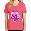 Cotton Women's V-neck Tee sing united test Thumbnail