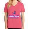 Cotton Women's V-neck Tee sing united test Thumbnail