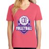 Cotton Women's V-neck Tee sing united test Thumbnail
