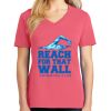 Cotton Women's V-neck Tee sing united test Thumbnail