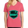 Cotton Women's V-neck Tee sing united test Thumbnail