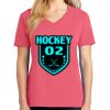 Cotton Women's V-neck Tee sing united test Thumbnail