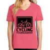 Cotton Women's V-neck Tee sing united test Thumbnail