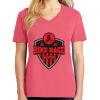Cotton Women's V-neck Tee sing united test Thumbnail