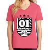 Cotton Women's V-neck Tee sing united test Thumbnail