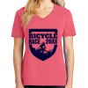 Cotton Women's V-neck Tee sing united test Thumbnail