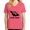 Cotton Women's V-neck Tee sing united test Thumbnail