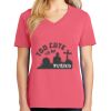 Cotton Women's V-neck Tee sing united test Thumbnail