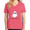 Cotton Women's V-neck Tee sing united test Thumbnail