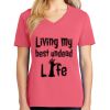 Cotton Women's V-neck Tee sing united test Thumbnail