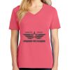 Cotton Women's V-neck Tee sing united test Thumbnail