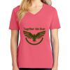 Cotton Women's V-neck Tee sing united test Thumbnail