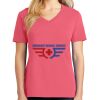 Cotton Women's V-neck Tee sing united test Thumbnail