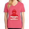 Cotton Women's V-neck Tee sing united test Thumbnail