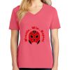Cotton Women's V-neck Tee sing united test Thumbnail