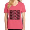 Cotton Women's V-neck Tee sing united test Thumbnail