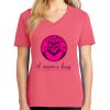 Cotton Women's V-neck Tee sing united test Thumbnail