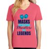 Cotton Women's V-neck Tee sing united test Thumbnail