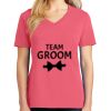 Cotton Women's V-neck Tee sing united test Thumbnail