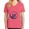 Cotton Women's V-neck Tee sing united test Thumbnail
