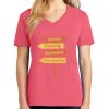 Cotton Women's V-neck Tee sing united test Thumbnail