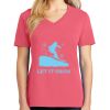Cotton Women's V-neck Tee sing united test Thumbnail