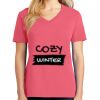 Cotton Women's V-neck Tee sing united test Thumbnail