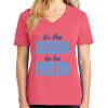 Cotton Women's V-neck Tee sing united test Thumbnail