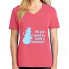 Cotton Women's V-neck Tee sing united test Thumbnail