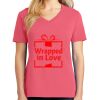 Cotton Women's V-neck Tee sing united test Thumbnail