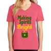 Cotton Women's V-neck Tee sing united test Thumbnail