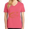 Cotton Women's V-neck Tee sing united test Thumbnail