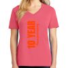 Cotton Women's V-neck Tee sing united test Thumbnail