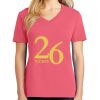 Cotton Women's V-neck Tee sing united test Thumbnail