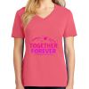 Cotton Women's V-neck Tee sing united test Thumbnail