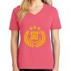 Cotton Women's V-neck Tee sing united test Thumbnail