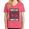 Cotton Women's V-neck Tee sing united test Thumbnail