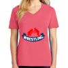 Cotton Women's V-neck Tee sing united test Thumbnail