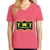 Cotton Women's V-neck Tee sing united test Thumbnail
