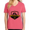 Cotton Women's V-neck Tee sing united test Thumbnail