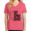 Cotton Women's V-neck Tee sing united test Thumbnail