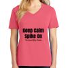 Cotton Women's V-neck Tee sing united test Thumbnail