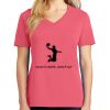 Cotton Women's V-neck Tee sing united test Thumbnail