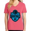 Cotton Women's V-neck Tee sing united test Thumbnail