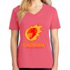 Cotton Women's V-neck Tee sing united test Thumbnail