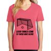 Cotton Women's V-neck Tee sing united test Thumbnail