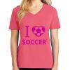 Cotton Women's V-neck Tee sing united test Thumbnail