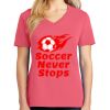 Cotton Women's V-neck Tee sing united test Thumbnail