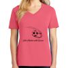 Cotton Women's V-neck Tee sing united test Thumbnail