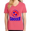Cotton Women's V-neck Tee sing united test Thumbnail